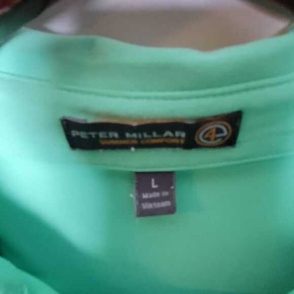 Peter Millar Summer Comfort Golf Polo Lime Green Large - Picture 2 of 3